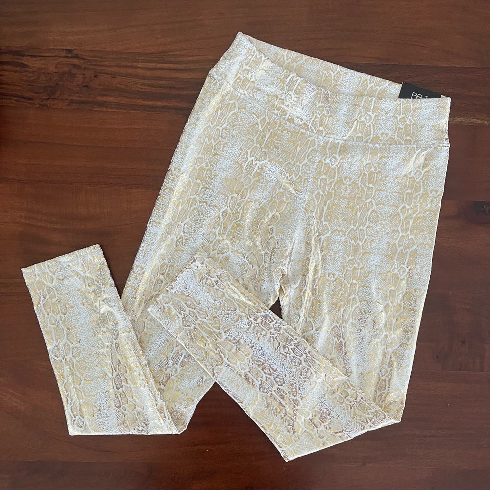 Metallic Print Leggings NWT Size L